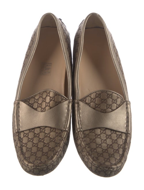Gucci Microguccissima Pattern Embossed Leather Loafers