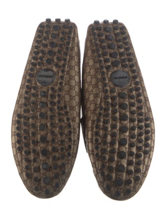 Gucci Microguccissima Pattern Embossed Leather Loafers