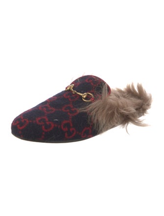 Gucci GG Logo Wool Mules