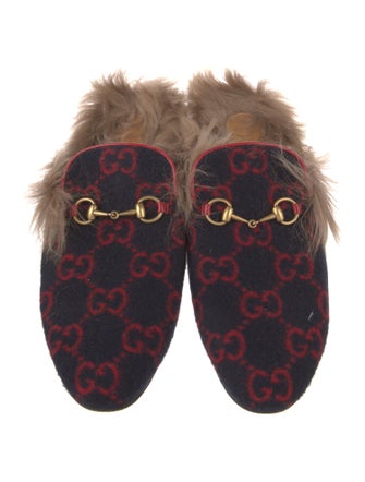Gucci GG Logo Wool Mules