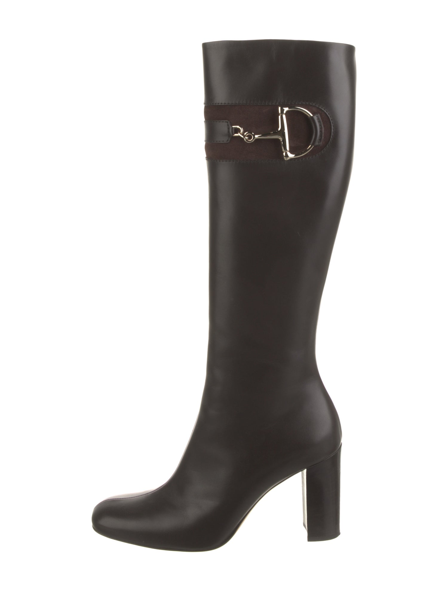 Gucci Hasler Horsebit Accent Leather Boots