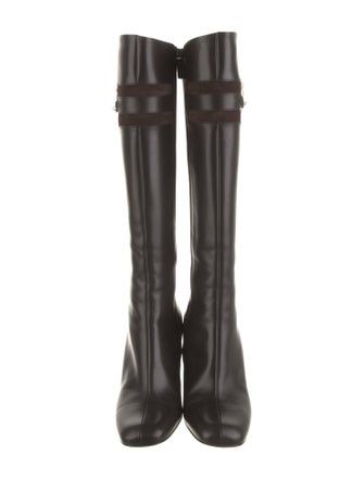 Gucci Hasler Horsebit Accent Leather Boots