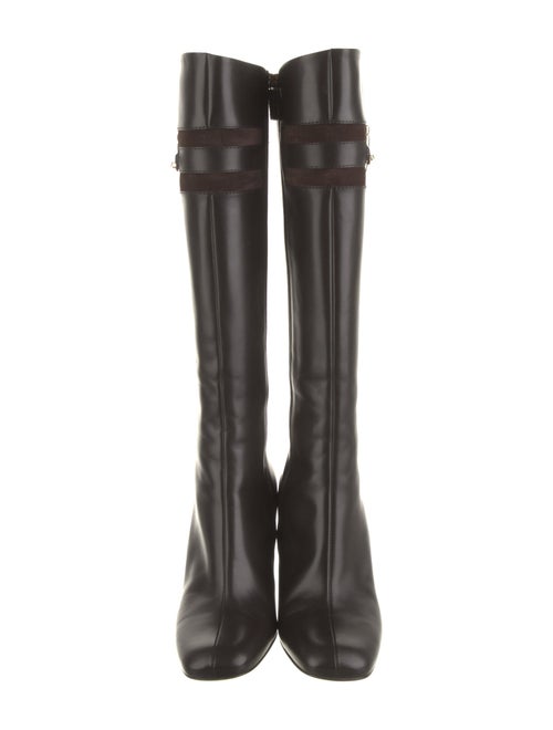 Gucci Hasler Horsebit Accent Leather Boots
