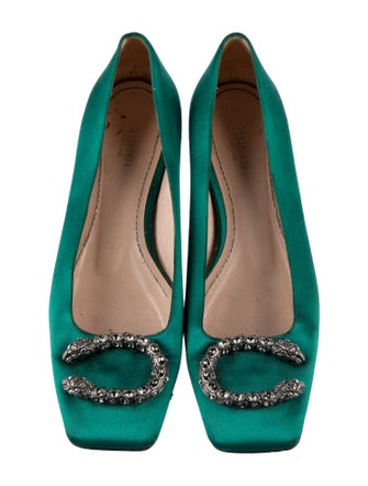 Gucci Dionysus Accent Satin Flats