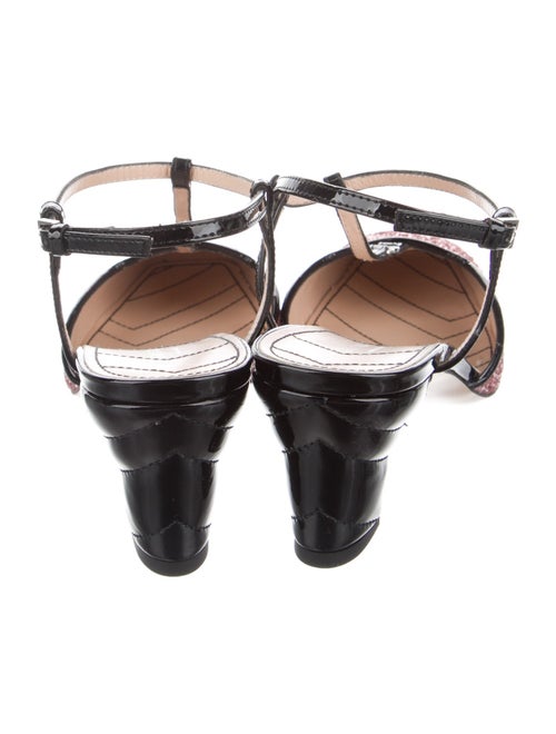 Gucci Double G Logo Glitter T-Strap Pumps