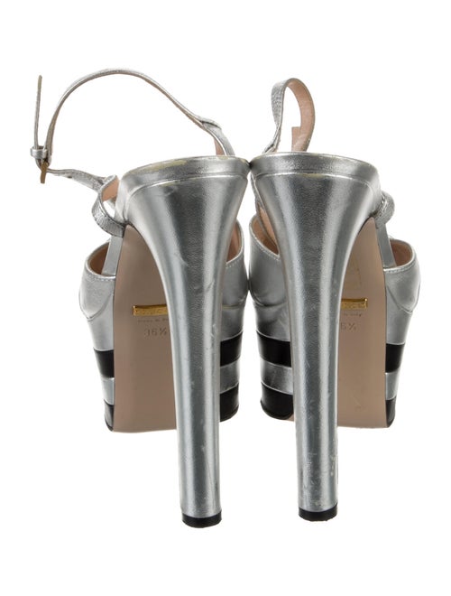 Gucci Leather Cutout Accent T-Strap Pumps