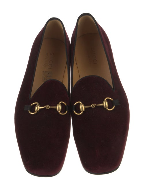 Gucci Horsebit Accent Velvet Loafers
