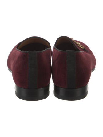 Gucci Horsebit Accent Velvet Loafers