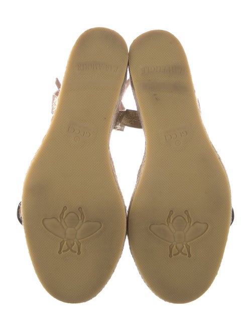 Gucci Double G Logo Leather Espadrilles