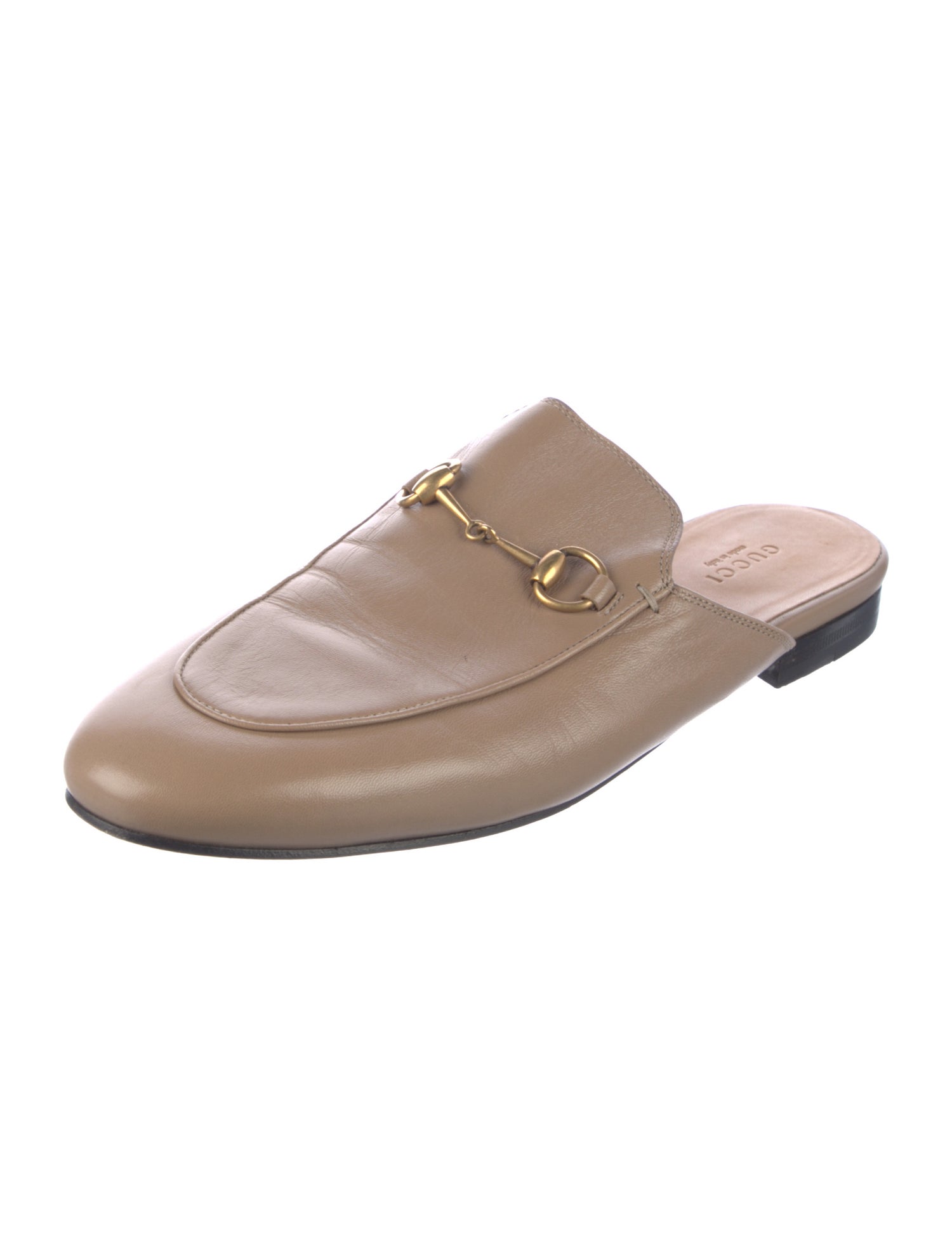 Gucci Horsebit Accent Leather Slides