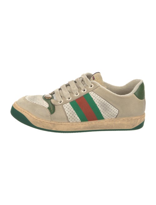 Gucci Web Accent Leather Sneakers