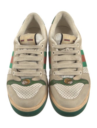Gucci Web Accent Leather Sneakers