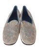 Gucci Velvet Lace Pattern Loafers
