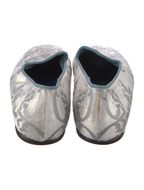 Gucci Velvet Lace Pattern Loafers