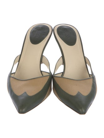Gucci Canvas Printed Mules