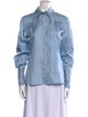 Gucci Silk Long Sleeve Button-Up Top