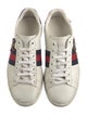 Gucci Web Accent Leather Sneakers