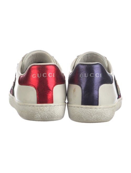 Gucci Web Accent Leather Sneakers