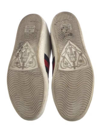 Gucci Web Accent Leather Sneakers