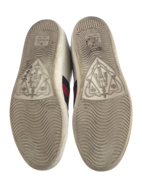 Gucci Web Accent Leather Sneakers
