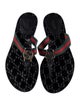 Gucci Web Accent Flip Flops