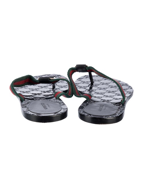 Gucci Web Accent Flip Flops