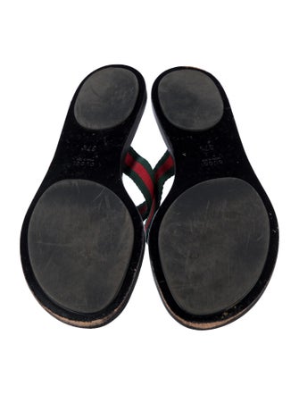 Gucci Web Accent Flip Flops