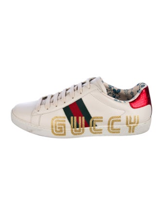 Gucci Web Accent Leather Sneakers