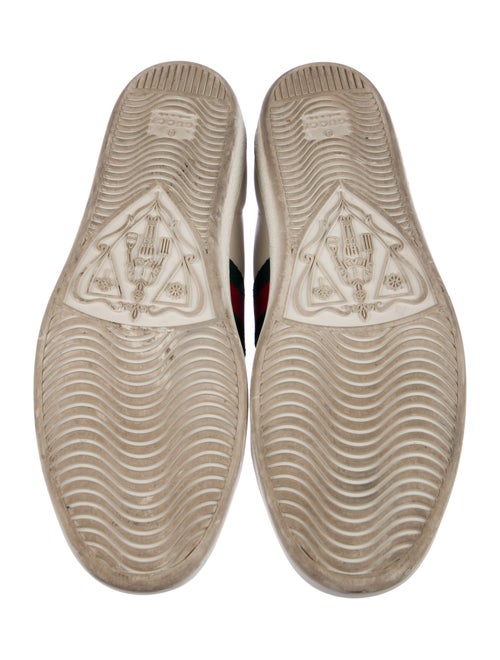 Gucci Web Accent Leather Sneakers