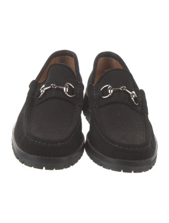Gucci Horsebit Accent Suede Loafers