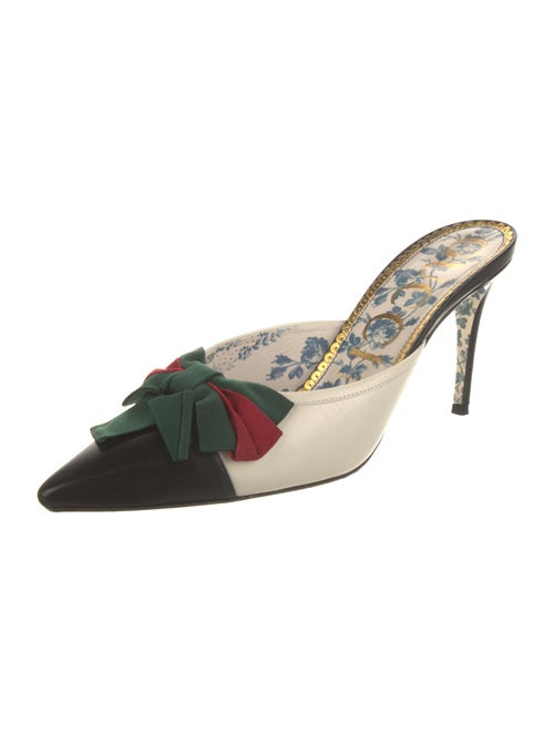 Gucci Web Accent Leather Mules