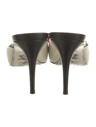 Gucci Web Accent Leather Mules