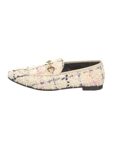 Gucci Loafers Tweed Animal Print 9.5