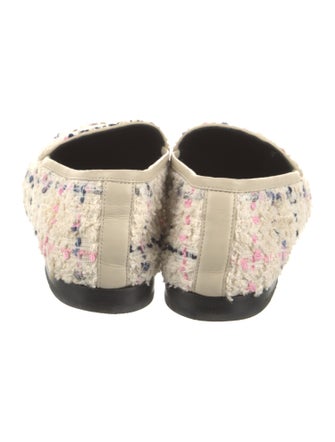 Gucci Tweed Animal Print Loafers