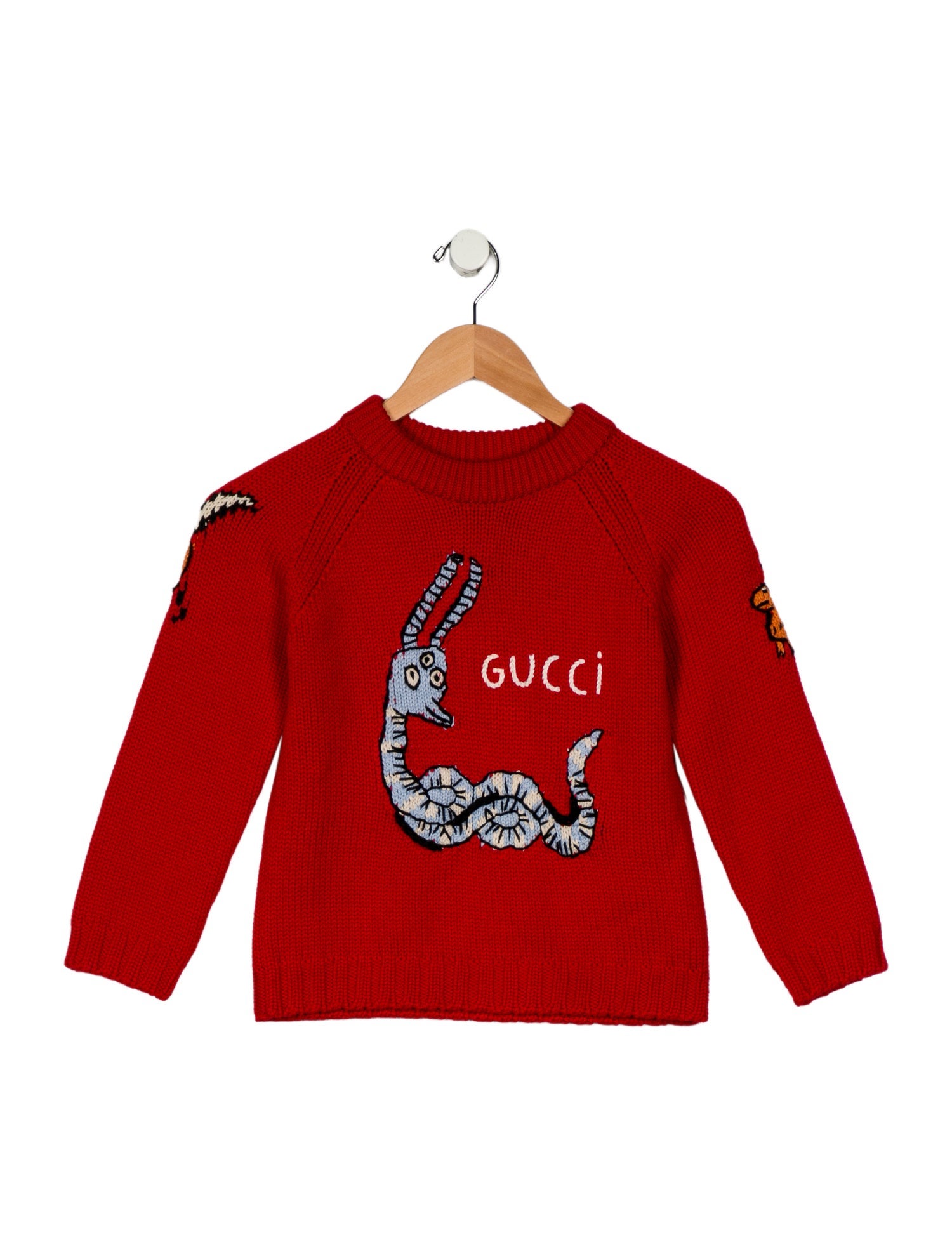 Gucci Kids Boys' Embroidered Wool Sweater