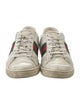 Gucci Web Accent Leather Sneakers