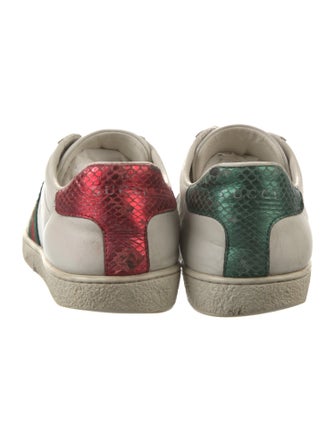 Gucci Web Accent Leather Sneakers