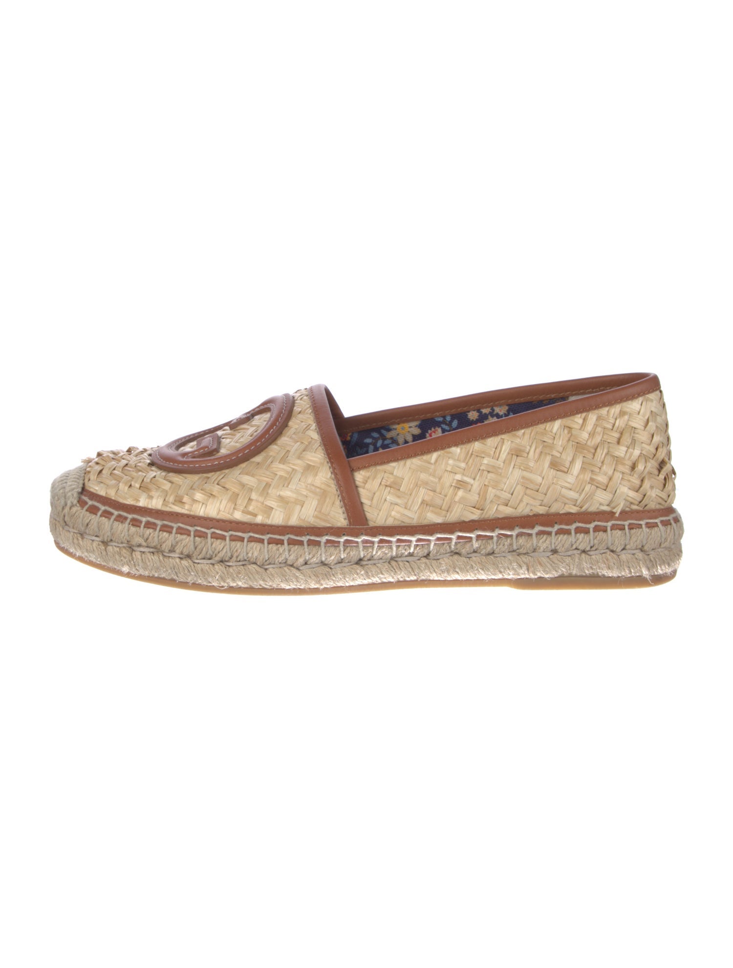 Gucci Interlocking G Logo Raffia Espadrilles