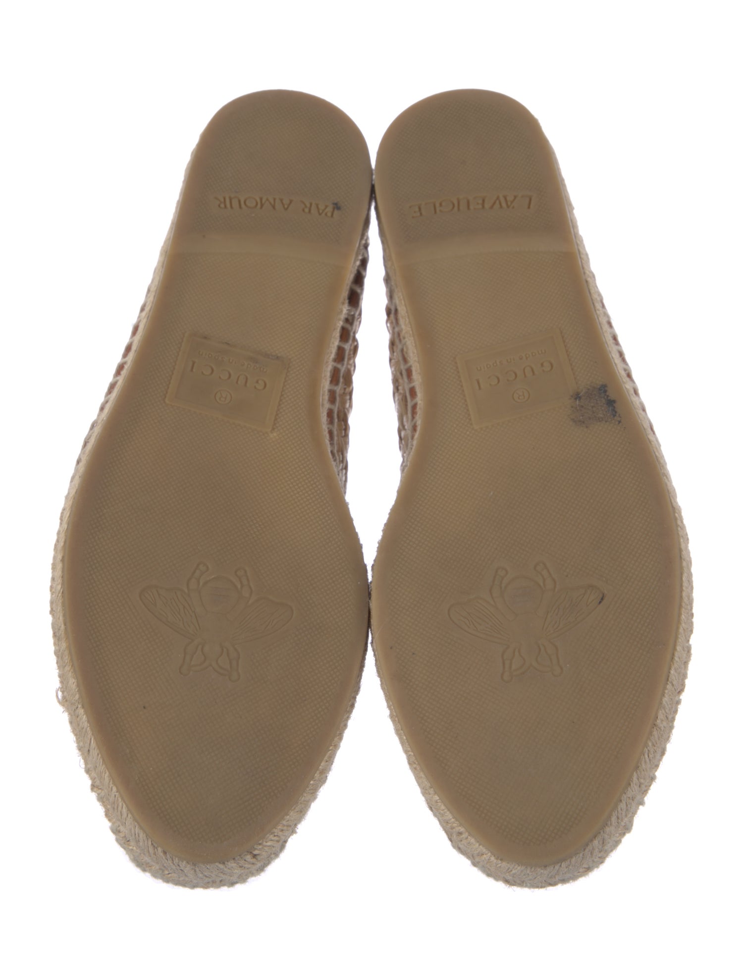 Gucci Interlocking G Logo Raffia Espadrilles