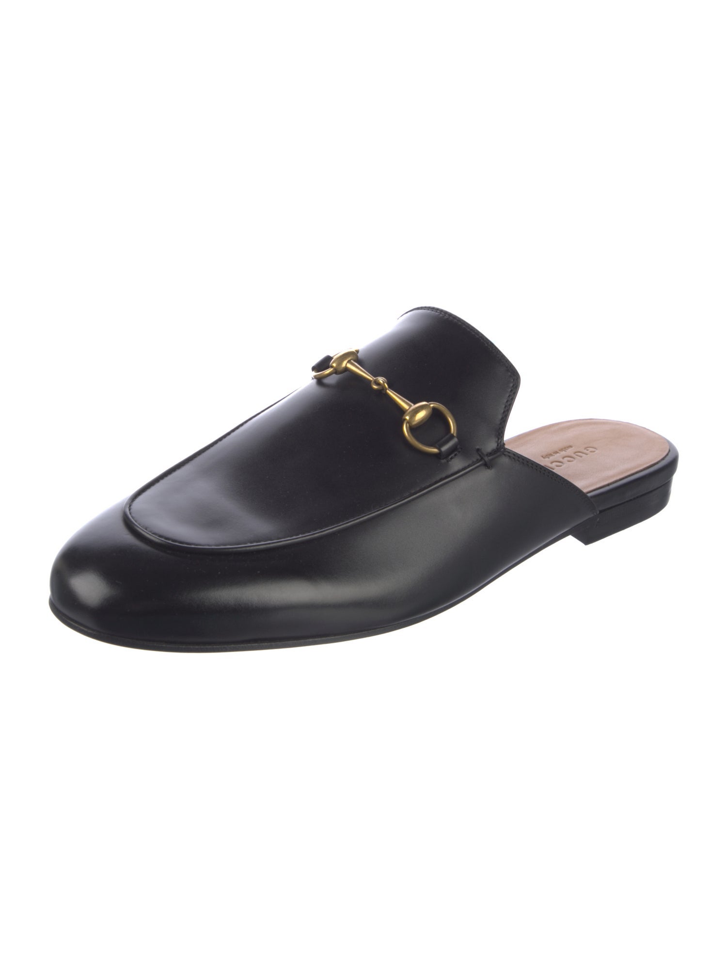 Gucci Horsebit Accent Leather Slippers