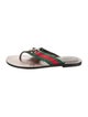 Gucci Web Accent Flip Flops