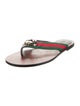 Gucci Web Accent Flip Flops