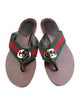 Gucci Web Accent Flip Flops