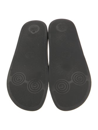 Gucci Microguccissima Pattern Leather Slides