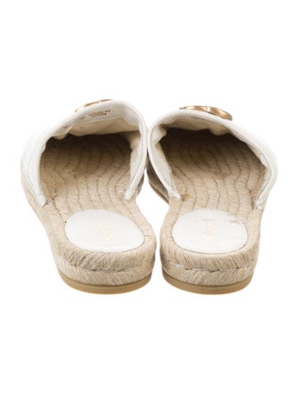 Gucci Double G Logo Leather Espadrilles