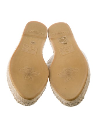 Gucci Double G Logo Leather Espadrilles