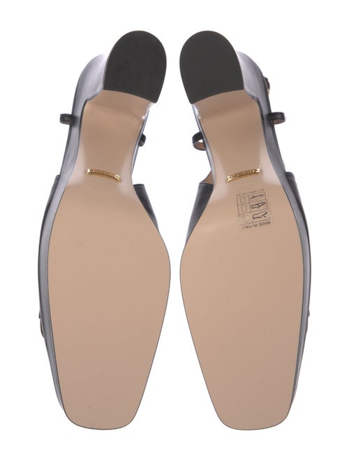 Gucci Horsebit Accent Leather Slingback Pumps