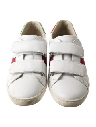 Gucci Web Accent Leather Sneakers