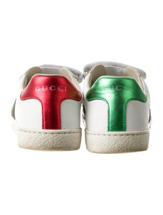 Gucci Web Accent Leather Sneakers