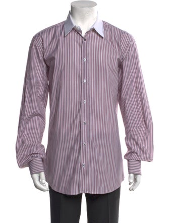 Gucci Striped Long Sleeve Dress Shirt